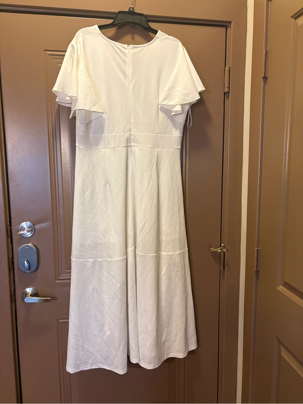 Lavender Ruffle-Trim High-Low Wrap Dress - Picture 6 of 6